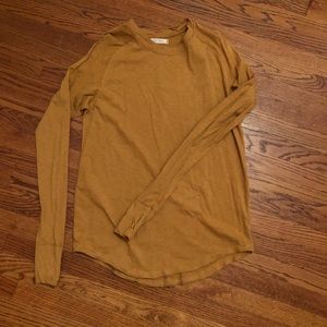 Free People Arden Tee XS Yellow Ochre Mustard nice